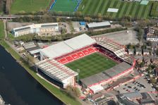 City Ground, home of Nottingham Forest Football Club, Nottinghamshire, 2021. Creator: Damian Grady