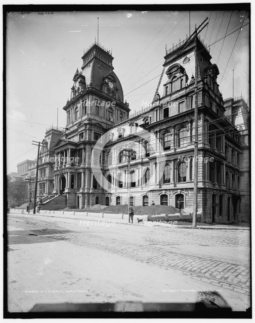City Hall, Montreal, between 1890 and 1901. Creator: Unknown.