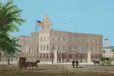 City hall, New York, 1837, (1850). Creator: Jules Louis Arnout