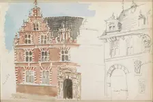 City Hall And De Waag in Hoorn, 1862-1867. Creator: Isaac Gosschalk