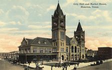 City Hall and Market House, Houston, Texas, USA, 1909