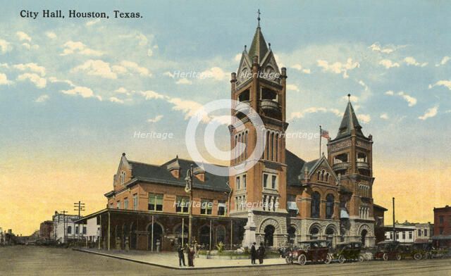 City Hall and Market House, Houston, Texas, USA, 1918. Artist: Unknown