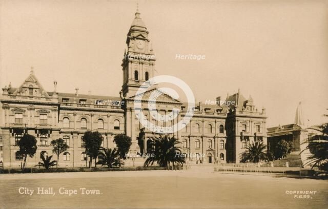 'City Hall, Cape Town', c1933. Artist: Unknown.