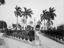 City Hall from the plaza, Matanzas, Cuba, c1904. Creator: Unknown