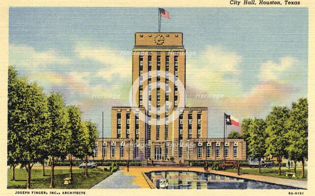 City Hall, Houston, Texas, USA, 1938. Artist: Unknown