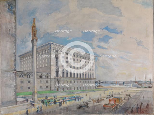 City Hall in Oslo, probably 1925. Creator: Unknown.