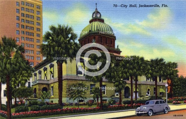 City Hall, Jacksonville, Florida, USA, 1940. Artist: Unknown