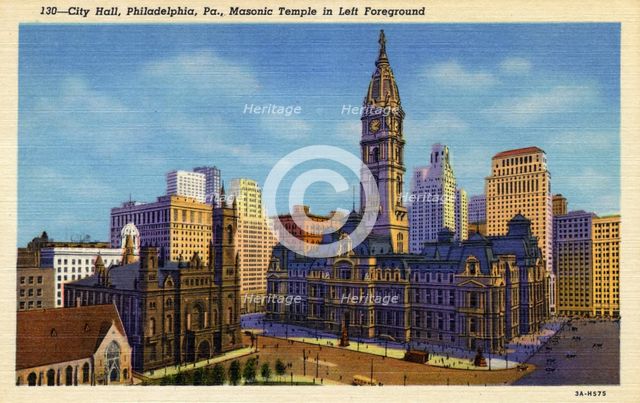 City Hall, Philadelphia, Pennsylvania, USA, 1933. Artist: Unknown