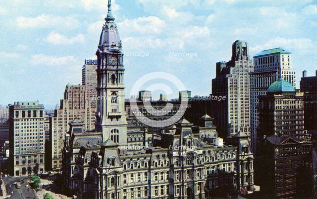 City Hall, Philadelphia, Pennsylvania, USA, 1953. Artist: Unknown