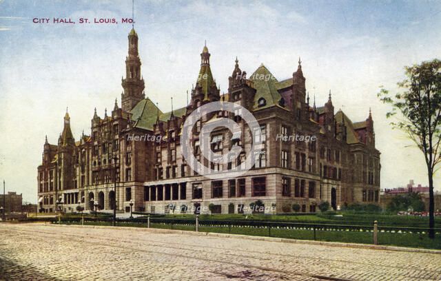 City Hall, St Louis, Missouri, USA, 1910. Artist: Unknown