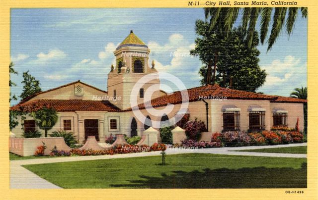 City Hall, Santa Maria, California, USA, 1940. Artist: Unknown