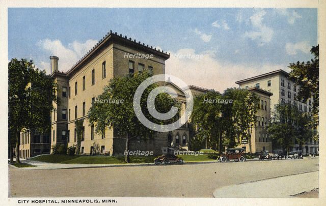 City Hospital, Minneapolis, Minnesota, USA, 1915. Artist: Unknown