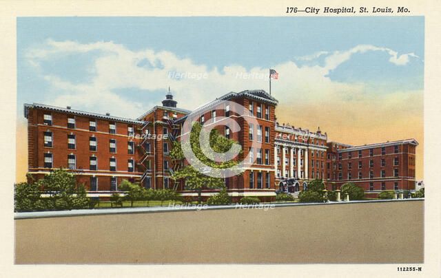 City Hospital, St Louis, Missouri, USA, 1926. Artist: Unknown