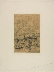 City in the Mountains, n.d. Creator: Rodolphe Bresdin