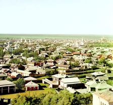 City of Tobolsk from the northeast; in the distance one can see the confluence..., 1912. Creator: Sergey Mikhaylovich Prokudin-Gorsky