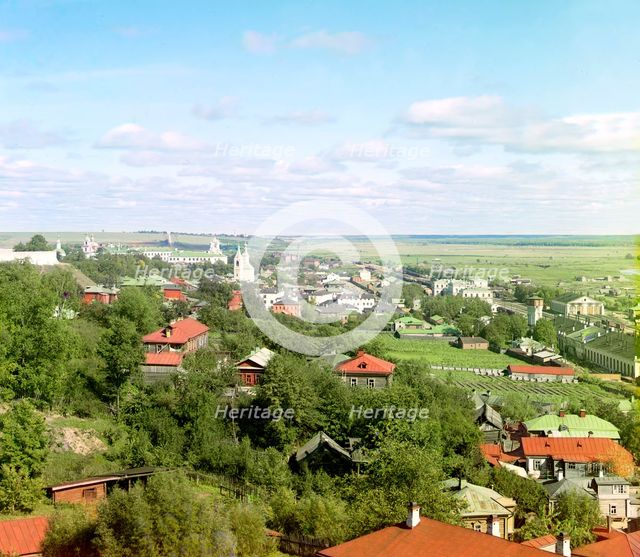 City of Vladimir, on the Kliazma;view from the Assumption Cathedral from the southwest, 1911. Creator: Sergey Mikhaylovich Prokudin-Gorsky.