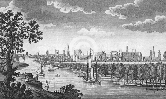 City of York and River Ouse, Yorkshire, c1776. Artist: Unknown.