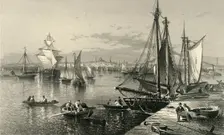 City of Boston, (from South Boston) 1874. Creator: Edward Paxman Brandard