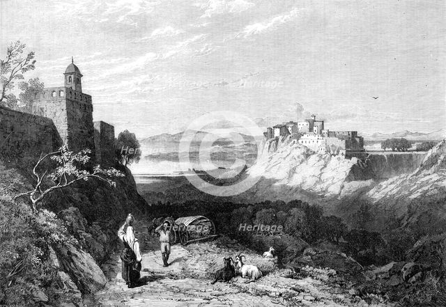 "City of Chiusi, Etruria", by T. M. Richardson, from the exhibition..., 1864. Creator: W Palmer.