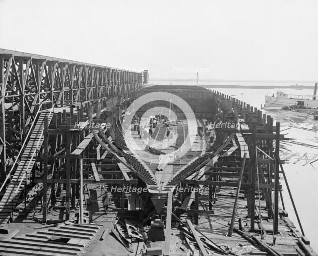 City of Cleveland, Steamer #168 on the ways, 1907. Creator: Unknown.
