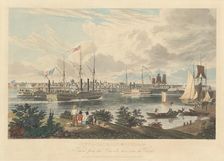 City of Detroit, Michigan: Taken from the Canada Shore near the Ferry, published 1837. Creator: William James Bennett