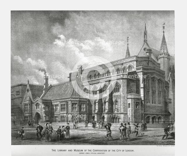 City of London Library and Museum, 1886. Artist: Unknown.