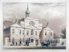 City of London Lying-In Hospital, City Road, Finsbury, London, c1827. Artist: Thomas Hosmer Shepherd