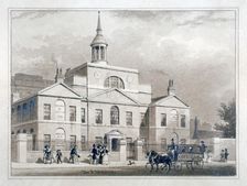 City of London Lying-In Hospital, City Road, Finsbury, London, c1827. Artist: Thomas Hosmer Shepherd