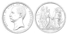 City of London Medal to commemorate the visit of the King of Greece, 1881. Creator: Unknown