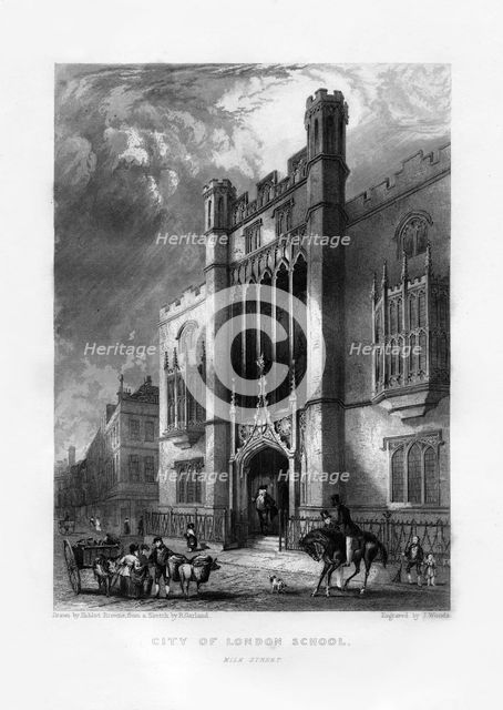 City of London School, London, 19th century.Artist: J Woods