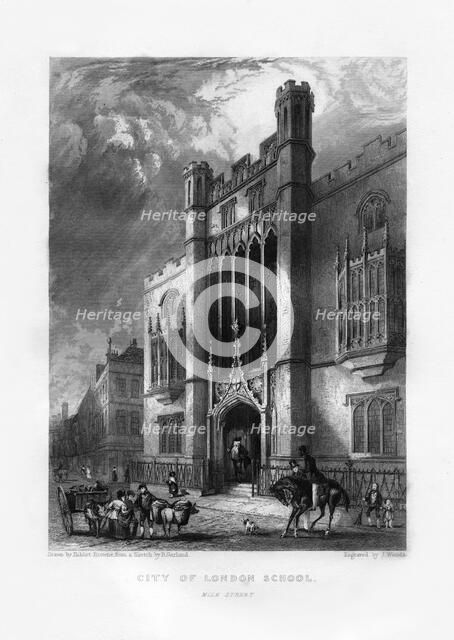 City of London School, London, 19th century.Artist: J Woods