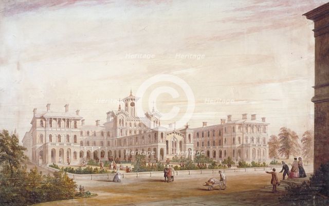 City of London Union Workhouse in Bow Road, Poplar, London, 1849. Artist: Anon
