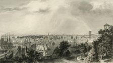 City of New York, from Brooklyn Heights 1874. Creator: George R. Hall