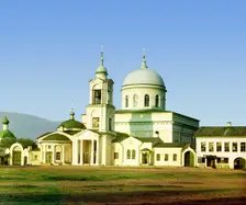 City of Rzhev - Nativity of Christ Cathedral, 1910. Creator: Sergey Mikhaylovich Prokudin-Gorsky