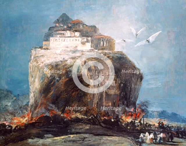 'City on the Rock', c1878-1918. Artist: Eugenio Lucas Villamil