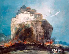 City on the Rock c1878-1918. Artist: Eugenio Lucas Villamil
