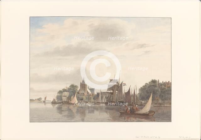 City on the water, 1845. Creator: Hendrik Abraham Klinkhamer.