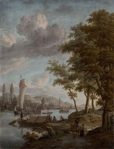 City on a river, 1651-1700. Creator: Jacobus Storck
