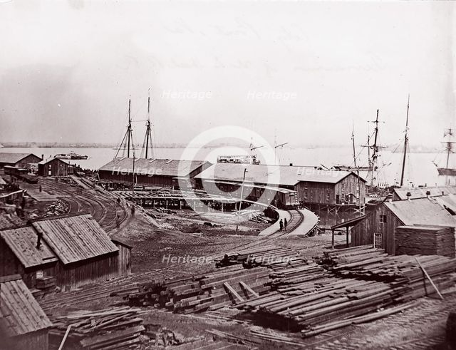 City Point, Virginia. Terminus of U.S. Military Railroad, 1861-65. Creator: Andrew Joseph Russell.