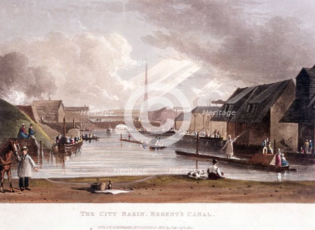 City Road, Finsbury, London, 1822. Artist: Anon