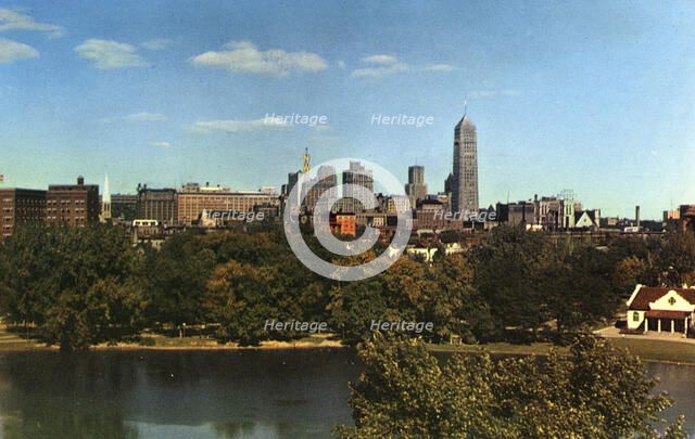 City skyline, Minneapolis, Minnesota, USA, 1949. Artist: Unknown