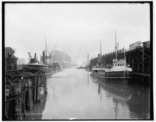 City ship canal, Buffalo, between 1890 and 1901. Creator: Unknown