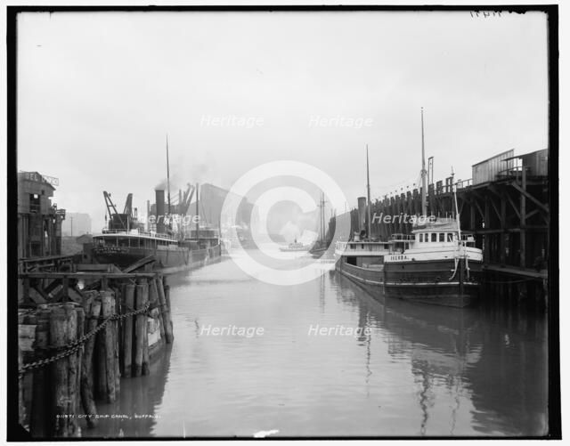 City ship canal, Buffalo, between 1890 and 1901. Creator: Unknown.