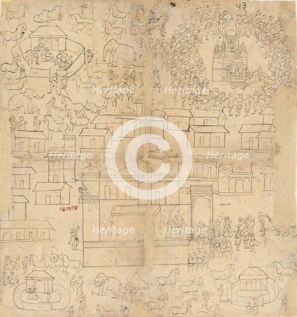 Cityscape, 18th-19th century. Creator: Unknown.