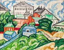Cityscape, 1912. Creator: Rozanova, Olga Vladimirovna (1886-1918)