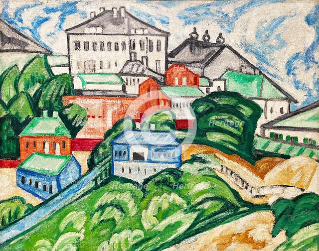 Cityscape, 1912. Creator: Rozanova, Olga Vladimirovna (1886-1918).