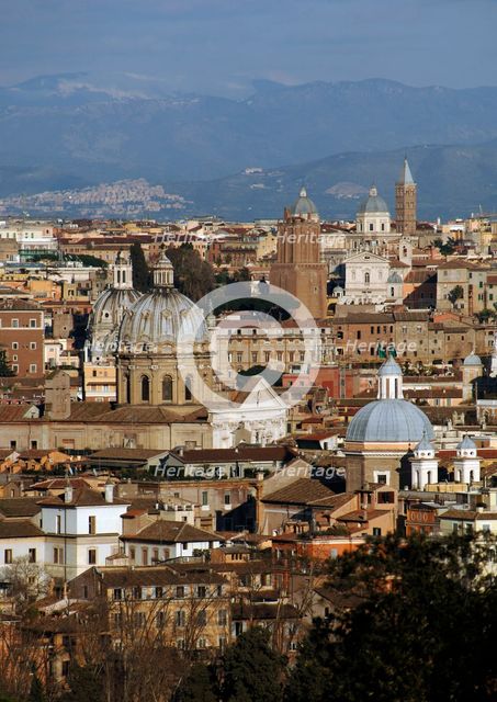 Cityscape from the Piazza Garibaldi, Rome, Italy, 2009. Creator: LTL.