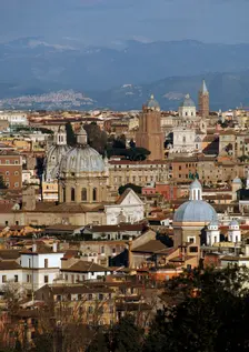 Cityscape from the Piazza Garibaldi, Rome, Italy, 2009. Creator: LTL