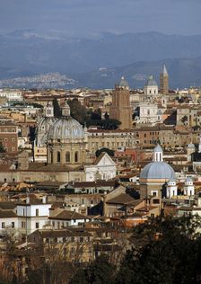 Cityscape from the Piazza Garibaldi, Rome, Italy, 2009. Creator: LTL