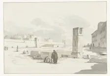 Cityscape in Giovinazzo, 1778. Creator: Louis Ducros